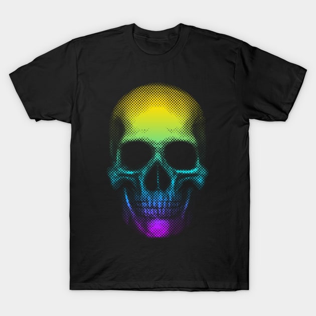 Vivid Skull T-Shirt by opawapo